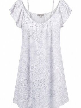 Lovesick Gauze Summer Soft Girl paisley cold shoulder tunic top size 2X